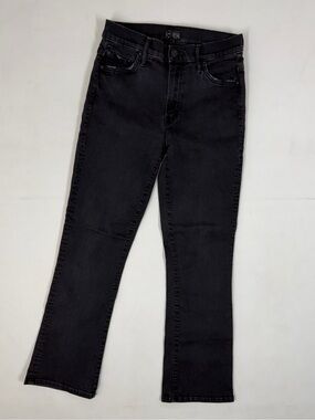 Mother Denim Womens The Insider Crop Black Jeans Sz 26 Not Guilty Luxury Chic